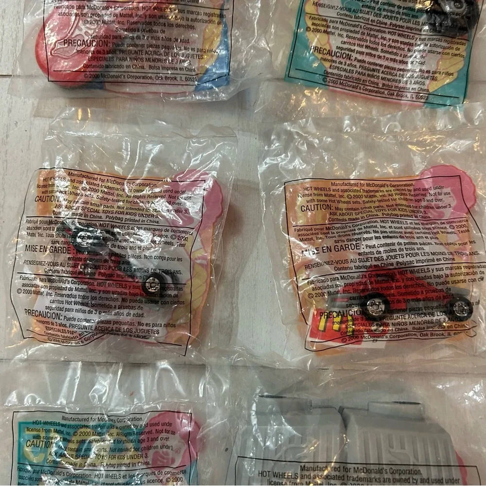 Vintage 2000 McDonalds Hot Wheels New‎ Unopened Set of 6
